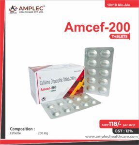 Amcef-200 – Cefixime 200 Mg Tablet | Amplec Healthcare