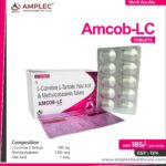 Amcob -Lc – L-Carnitin  L- Tartrate 500 Mg + Methylcobalamin 1500 Mcg + Folic Acid 1.5mg Tablet | Amplec Healthcare