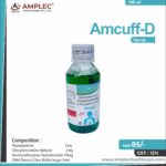 AMCUFF D – Phenylephrine 5mg + Chlorpheniramine Maleate 2mg + Dextromethorphan Hydrobromide 10mg  Transparent Bottle (sugar Free) Syrup | Amplec Healthcare