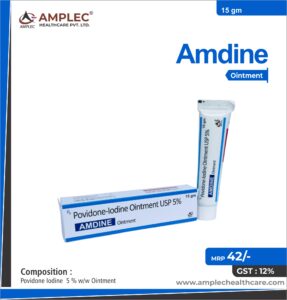 AMDINE – Povidone Iodine  5 % w/w Ointment | Amplec Healthcare