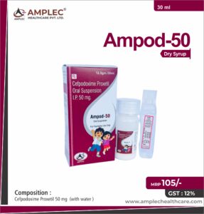 AMPOD-50 – Cefpodoxime Proxetil 50 mg  (with water ) | Amplec Healthcare