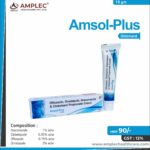 AMSOL-PLUS – Itraconazole  1% w/w + Clobetazole 0.05% w/w + Ofloxacin 0.75% w/w + Ornidazole 2% w/w Ointment  | Amplec Healthcare