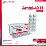 AMTECL-40 H – Telmisartan 40 MG+ Hydrochlorothiazide  12.5 mg Tablet | Amplec Healthcare