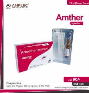 AMTHER - formulated with Alpha Beta Arteether 75 mg Injection  (DISPO PACK) | Provided by Amplec Healthcare