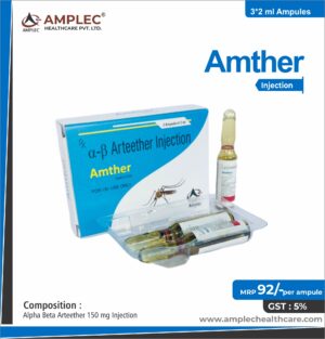 AMTHER - formulated with Alpha Beta Arteether 150 mg Injection  | Provided by Amplec Healthcare