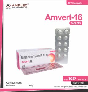 Amvert 16 – Betahistine 16mg Tab | Amplec Healthcare