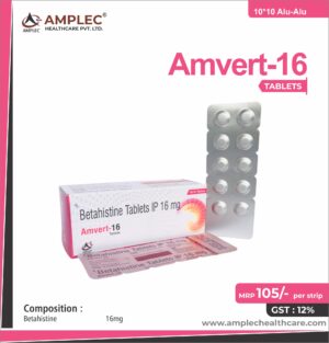 Amvert 16 - formulated with Betahistine 16mg Tab | Provided by Amplec Healthcare