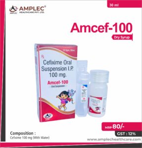 AMCEF-100 – Cefixime 100 mg (With Water) | Amplec Healthcare