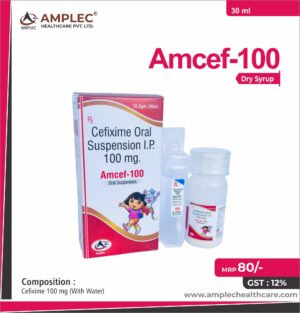 AMCEF-100 - formulated with Cefixime 100 mg (With Water) | Provided by Amplec Healthcare