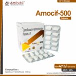 Amocif-500 – Ciprofloxacin Hydrochloride  500 Mg | Amplec Healthcare