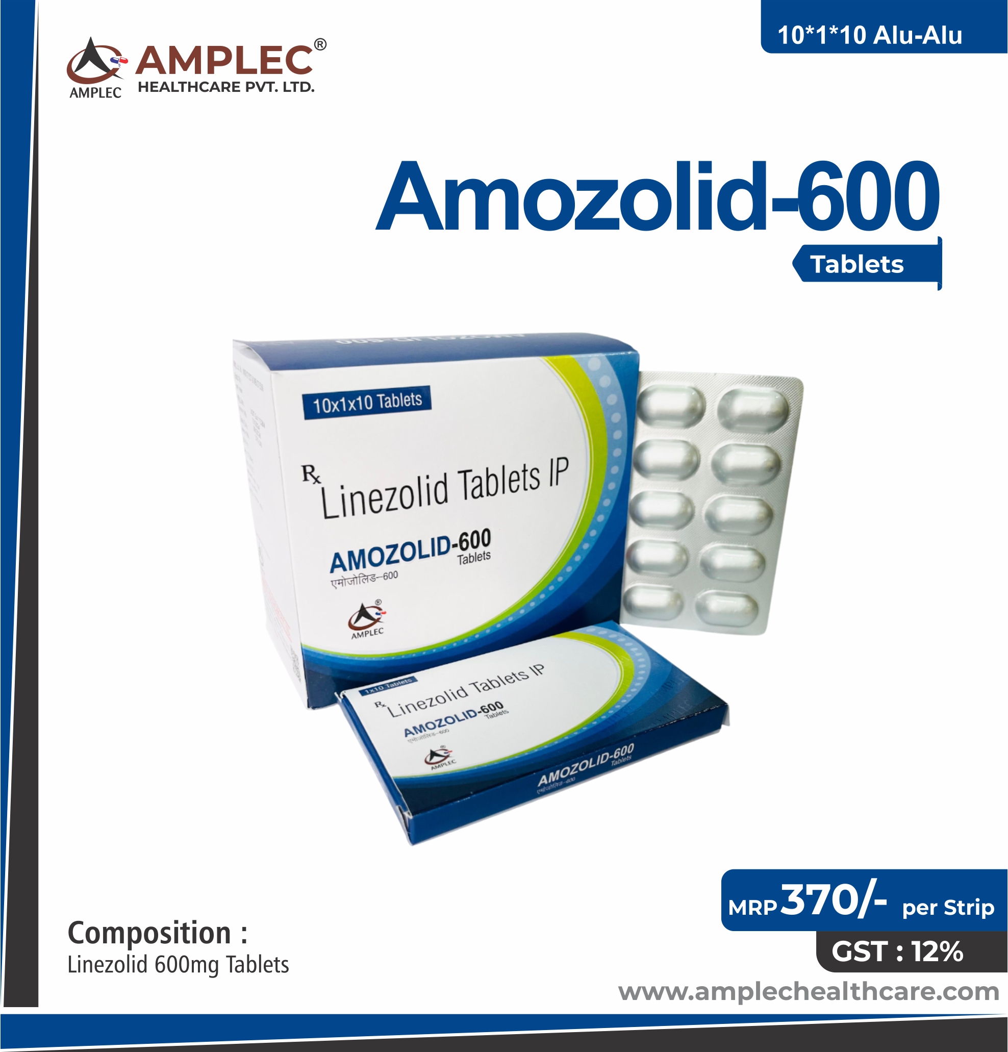 Amozolid-600 - formulated with Linezolid 600mg Tablet | Provided by Amplec Healthcare