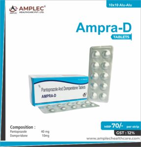Ampra-D – Pantoprazole 40mg + Domperidone 10mg Tab | Amplec Healthcare