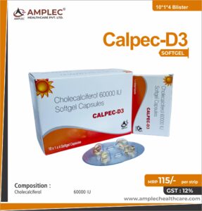 CALRPEC-D3 – Cholecalciferol 60000 iu Softgel  | Amplec Healthcare