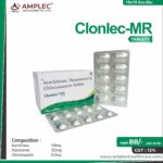 CLONLEC-MR – Aceclofenac 100mg + Paracetamol 325mg + Chlorzoxazone 250mg | Amplec Healthcare