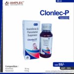 CLONLEC-P – Aceclofenac 50 mg + Paracetamol  125mg Suspension  | Amplec Healthcare