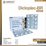 DICLOPLEC BR – Trypsin 48 mg + Bromelain 90mg + Rutoside Trihydrate 100 mg + Diclofenac Sodium  50 mg  | Amplec Healthcare