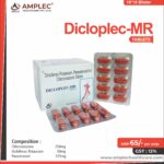 DICLOPLEC MR – Chlorzoxazone 250mg + Diclofenac 50mg + Paracetamol 325mg | Amplec Healthcare