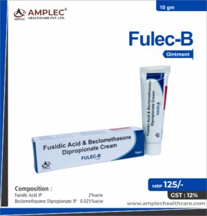 FULEC-B - formulated with Fusidic Acid IP 2%w/w + Beclomethasone Dipropionate IP 0.025%w/w Ointment | Provided by Amplec Healthcare