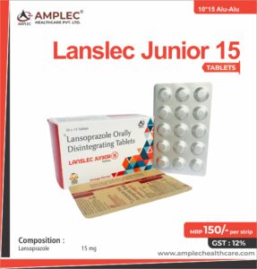 LANSLEC JUNIOR 15 – Lansoprazole 15 mg  tablet | Amplec Healthcare