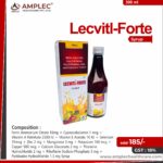 LECVITL-FORTE – Ferric Ammonium Citrate 10mg + Cyanocobalamin 1 mcg + Vitamin A Palitate 2500 IU + Vitamin E Acetate 10 IU + Selenium 35mcg + Zinc 2 mg + Manganese 3 mg + Potassium 10 0mcg + Copper 500 mcg + Calcium Gluconate 2 mg + Thiamine Hydrochloride 2 mg + Riboflavin Sodium Phosphate 3 mg + Pyridoxine Hydrochloride 1.5 mg Syrup | Amplec Healthcare