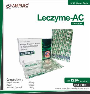 LECZYME AC – Enzyme tablet with Activated Charcoal  | Amplec Healthcare