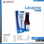 LECZYME – Fungal Diastase 50mg+ Pepsin 10mg + Vitamin B1 (thiamine hydeochoride) 2 mg +  Vitamin B2 (Riboflavin)  1mg + Vitamin B6 (Pyridoxine hydochloride) 1.5 mg + Vitamin B12 (Cyanacobalamin ) 1 mcg +  Niacinamide 15mg + D-Panthenol 1.5mg (sugar free)(with monocarton) | Amplec Healthcare