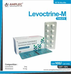 LEVOCTRINE-M – Levocitrizine 5mg + Montelukast 10 mg | Amplec Healthcare