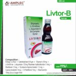 LIVTOR B – Energy 3.2 Kcal + Carbohydrate 0.8 gm +  Silymarin 35mg + L-Ornithine - L-Aspartate 125mg Thiamine Hydrochloride 1.4mg + Riboflavin 1.5mg + Pyridoxine Hydrochloride 1.5  | Amplec Healthcare
