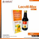 LECVITL MAX – Enriched with Protein, iron, zinc calcium, Vitamins & Minerals Syrup | Amplec Healthcare
