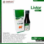 LIVTOR – Ayurvedic Liver Tonic :- kalmegh (andrographis paniculata) 50 mg +daru haldi (berberis aristata) 300 mg + bhuiamala (phyllanthus urinaria)300 mg+ punarnawa (boerhaavia diffusa ) 300 mg + pipali (piper longum) 100 mg + bhringraj (eclipta alba) 300 mg + amla (emblica officinalis )300 mg + makoy (solanum nigrum ) 300 mg +tulsi (ocimum sanctum ) 175 mg + mulethi (glycyrrhiza glabra ) 100 mg +kutki (picrorhiza kurroa ) 25 mg +ghrit kumarl ( aloe barbadensis ) 100 mg Syrup | Amplec Healthcare