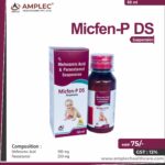 MICFEN-P DS – Mefenamic Acid I.P. 100 mg + Paracetamol I.P. 250mg Suspension | Amplec Healthcare