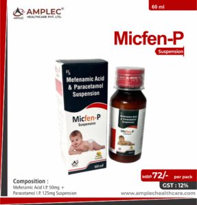 MICFEN-P – Mefenamic Acid I.P. 50mg + Paracetamol I.P. 125mg Suspension | Amplec Healthcare