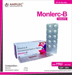 MONLERC B – Bilastine 20mg + Montelukast Sodium 10 mg Tablet | Amplec Healthcare