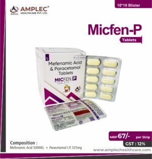 MICFEN P - formulated with Mefenamic Acid 500MG  + Paracetamol I.P. 325mg tablet | Provided by Amplec Healthcare