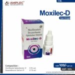 MOXILEC D – Moxifloxacin Hydrochloride I.P. 0.5% w/v + Dexamethasone Sodium I.P. 0.1% w/v  Eye Drop | Amplec Healthcare