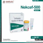 NEKCEF-500 – Ceftriaxone Sodium 500 mg Injection  | Amplec Healthcare