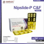 NIPSLIDE-P C&F – Nimesulide 100 mg + Paracetamol 325 mg + Phenylephrine Hydrochloride 10mg +  Caffeine 25 mg Tablet | Amplec Healthcare