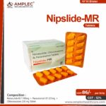 NIPSLIDE MR – Nimesulide B.P. 100mg + Paracetamol I.P. 325mg + Chlorozoxone 250 mg Tablet | Amplec Healthcare
