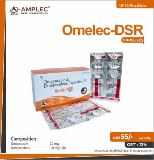 OMELEC-DSR - formulated with Omeprazole 20 mg + Domperidone 10 mg sr Capsule  | Provided by Amplec Healthcare