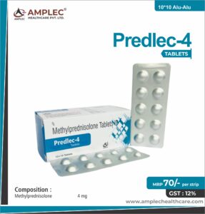PREDLEC-4 – Methylprednislone  4MG | Amplec Healthcare