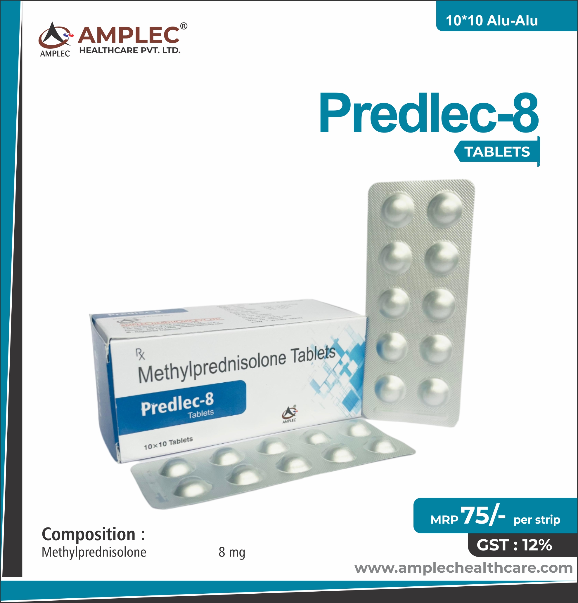 PREDLEC-8 - Methylprednislone  8 MG provided by Amplec Healthcare
