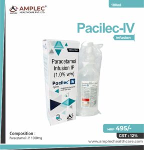 PACILEC IV – Paracetamol I.P. 1000mg | Amplec Healthcare