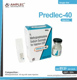 PREDLEC 40 - formulated with Methylprednislone  40 mg with water Injection  | Provided by Amplec Healthcare