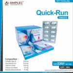 QUICK-RUN – COLLEGEN TYPE-II 350 MG,GLUCOSAMINE HCL 250 MG,CALCIUM CITRATE 100 MG,CALCIUM ASCORBATE 25 MG,METHYLSULFONYL,ETHANE 75 MG | Amplec Healthcare