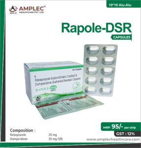 RAPOLE-DSR – Rabeprazole 20 mg + Domperidone 30 mg(sr)  | Amplec Healthcare