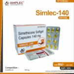 SIMLEC 140 – Simethicone 140mg Softgel Capsule | Amplec Healthcare