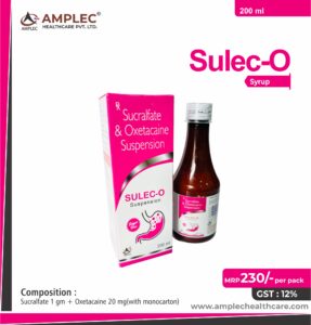 SULEC-O – Sucralfate 1 gm + Oxetacaine 20 mg(with monocarton) | Amplec Healthcare