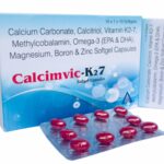 Calcimvic-k2-7 – Calcium Carbonate, Calcitriol, Vitamin K2-7, Methylcobalamin, Omega-3 (EPA & DHA), Magnesium, Boron & Zinc Softgel Capsules | Amplec Healthcare